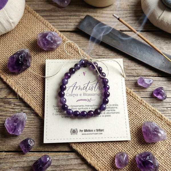 Bracciale con AMETISTA CALMA E RILASSAMENTO